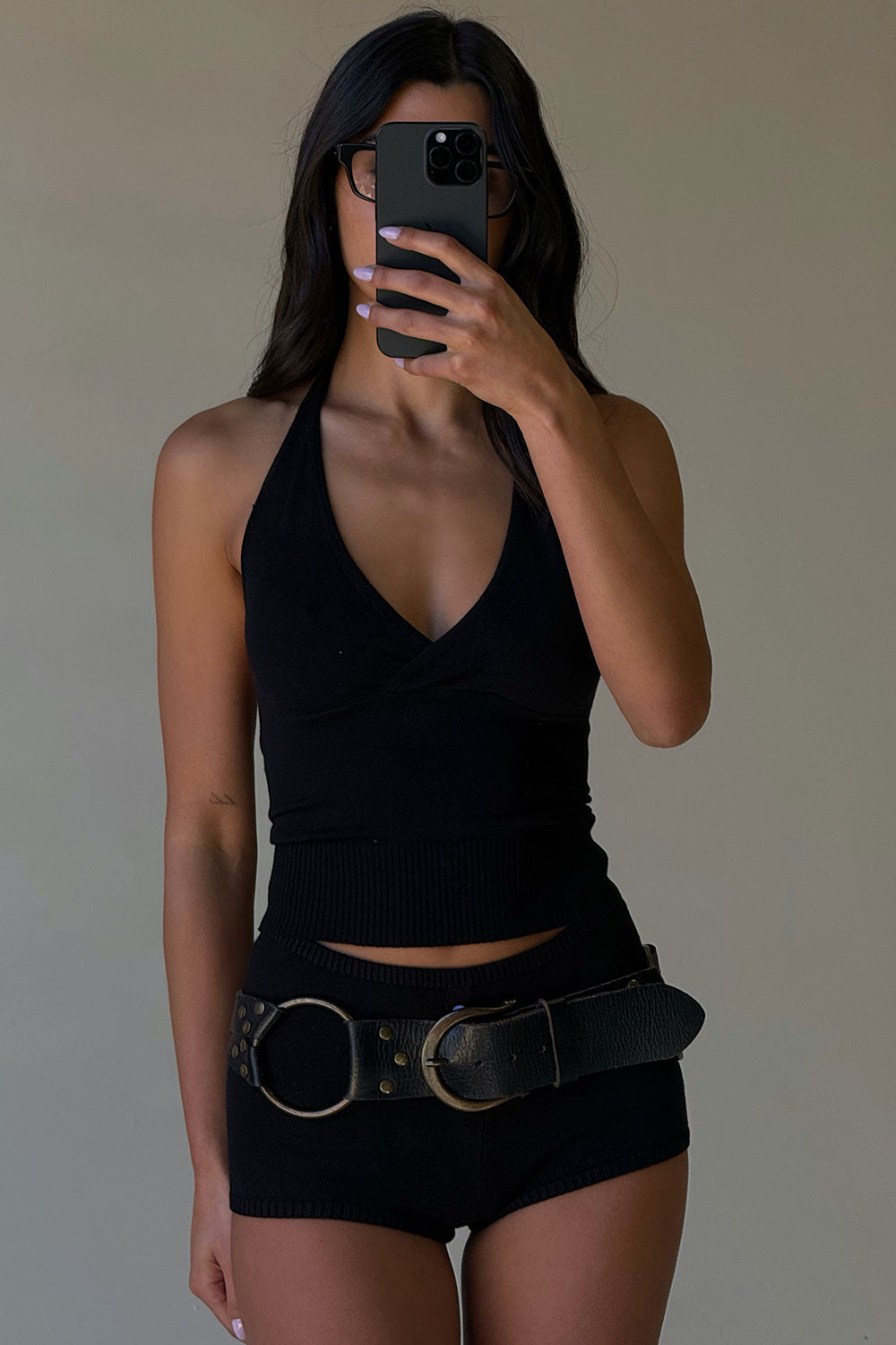Frankiesbikinis-DylanShirt-Black-UGC