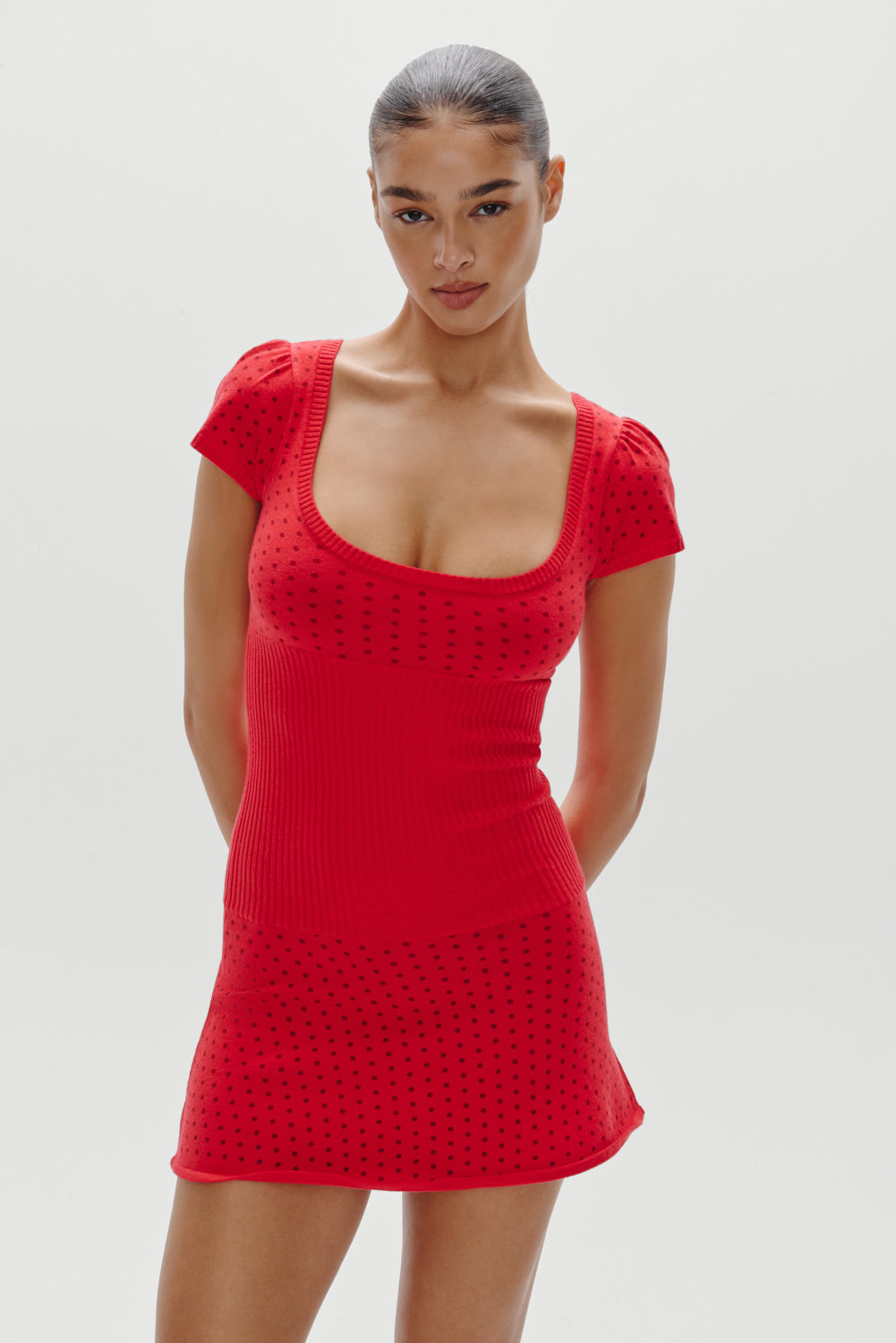 Frankiesbikinis-ElizaDress-Cranberry-Front2