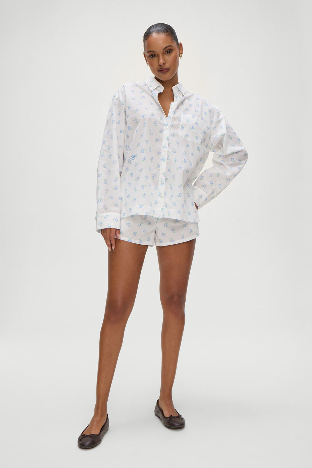 Frankiesbikinis-RalphShirt-PeriwinklePrint-Front3