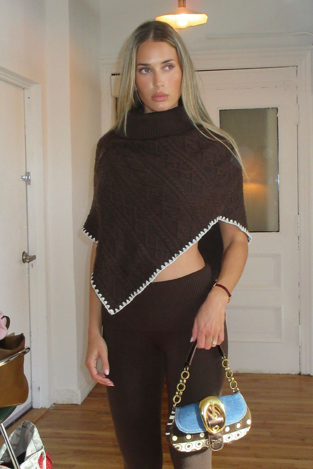 Tile-WindsweptPoncho-ChocolateBrown